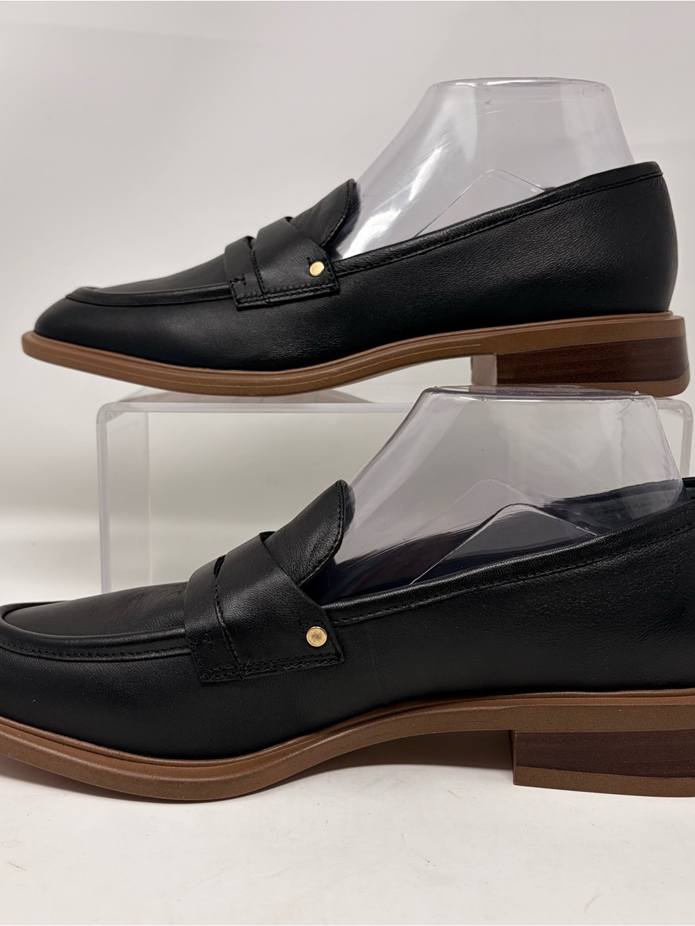 NWT Franco Sarto Edith 2 Black Leather Penny Loafers Size 8.5 - Picture 3 of 10